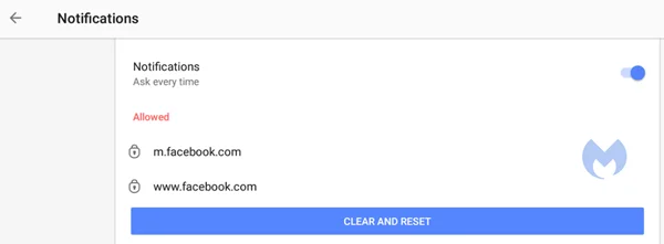 Opera notifications menu